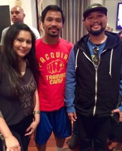 Manny Pacquiao and Bryan Melchor